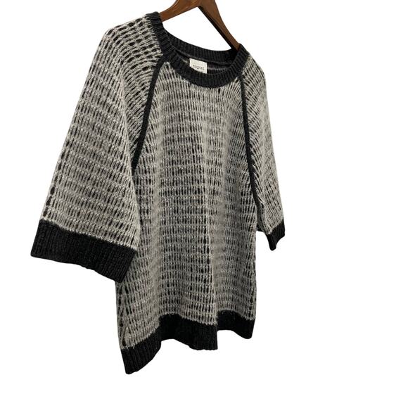 Magnea for Club Monaco Cashmere Thick Knit Sweater Off White Gray Size Medium - Picture 2 of 10